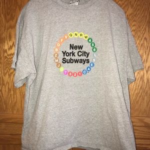 Vintage New York city subway T-shirt NYC authentic
